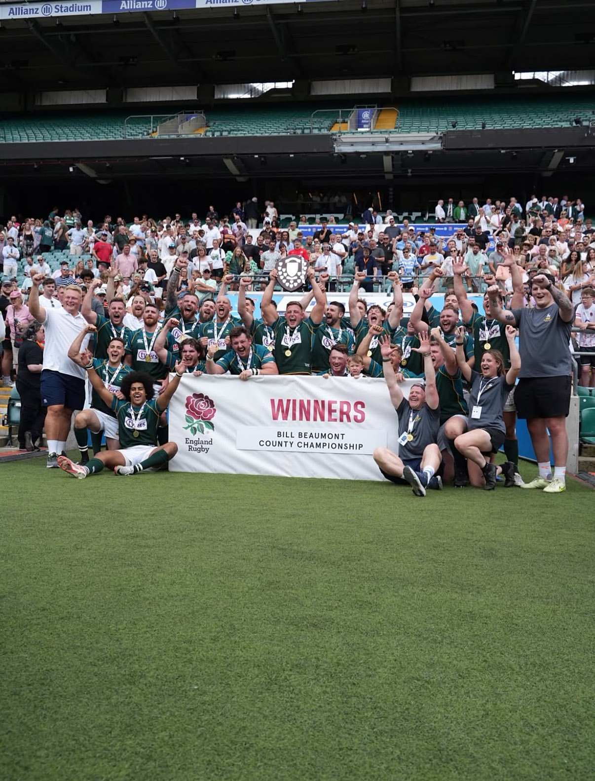 Herts County RFU Celebrate Twickenham Triumph